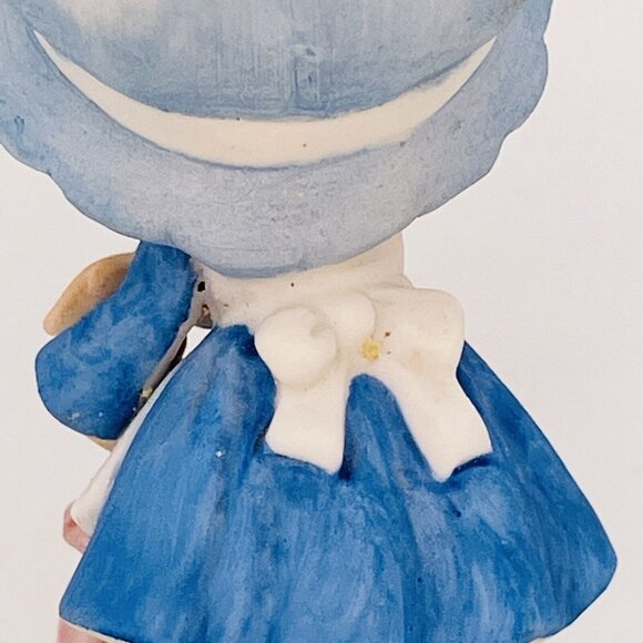 Vintage Kelvin Hand Painted Porcelain Figurine Girl wUmbrella Vivid Colors Japan - Picture 4 of 12